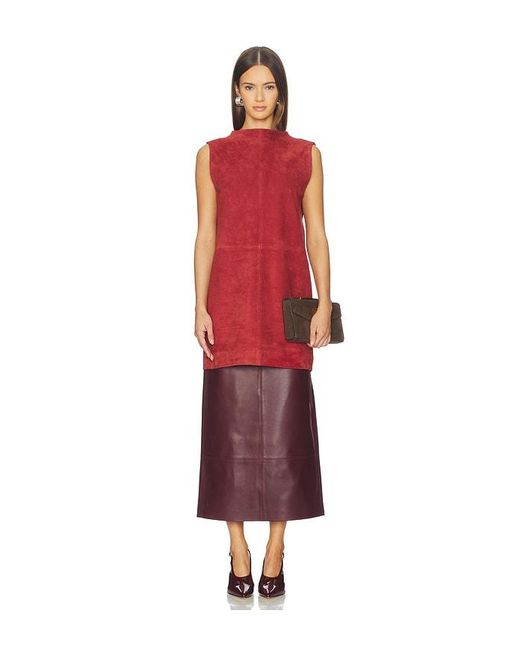 SRG Red Mona Suede Dress