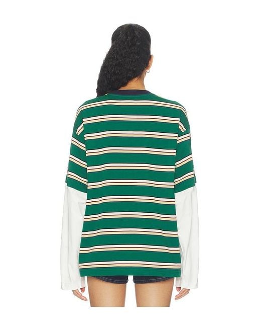 Lovers + Friends Green Dana Layered Tee