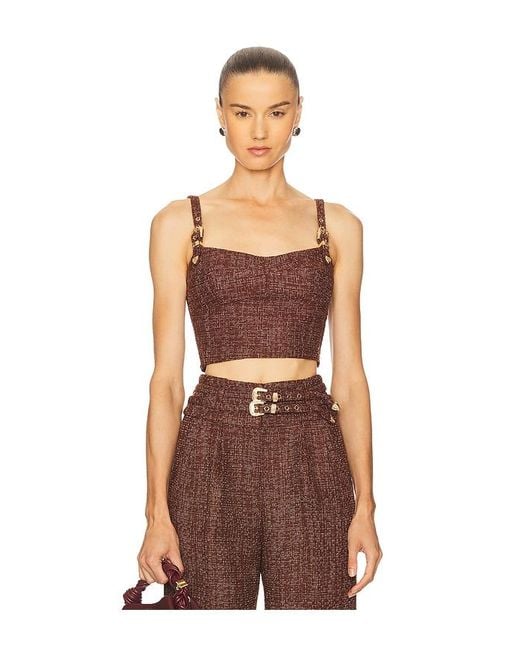 Amanda Uprichard Brown X Revolve Blythe Top