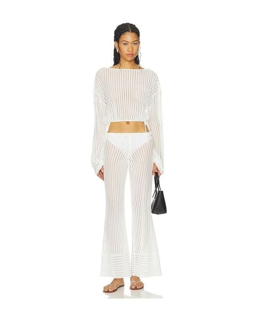 Solid & Striped White The Athena Top