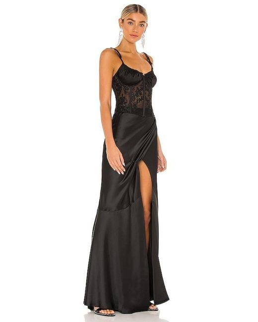 V. Chapman Black Calla Lily Gown