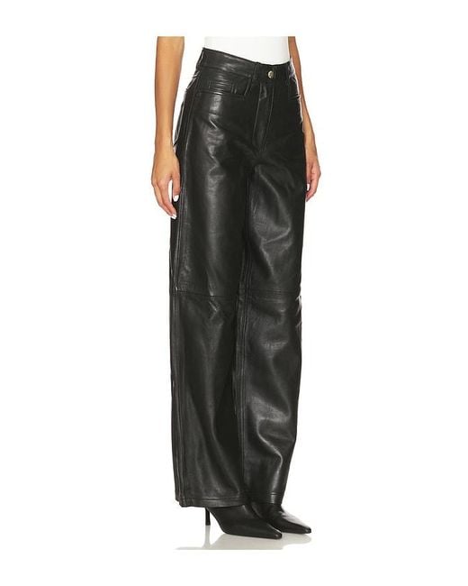 Remain Black Cocoon Leather Pants