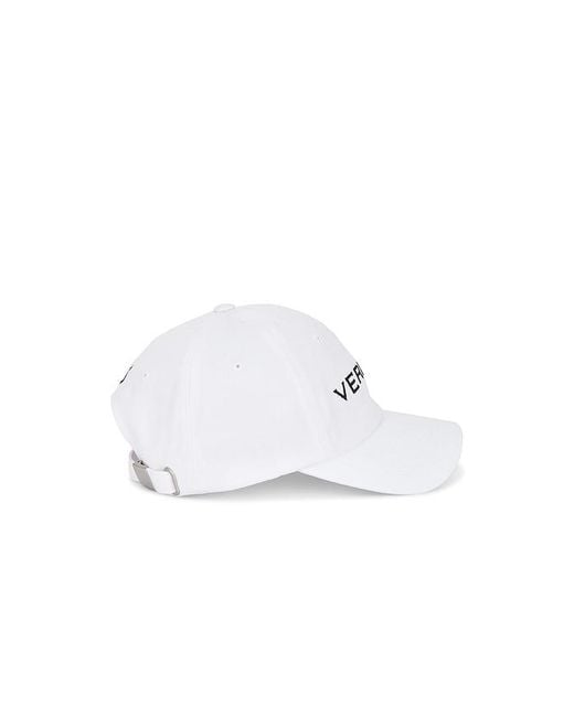 VERUTUM White Lettering Cap for men