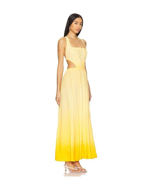 Maaji Yellow Boho Sunrise Canary Dress