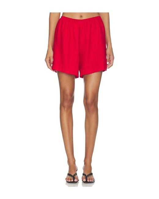 DONNI. Red X Revolve The Linen Midi Short