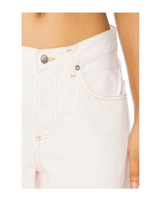 Agolde White Baggy V Short