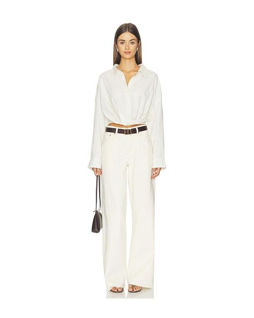 Denimist White Teri Wide Leg Jean