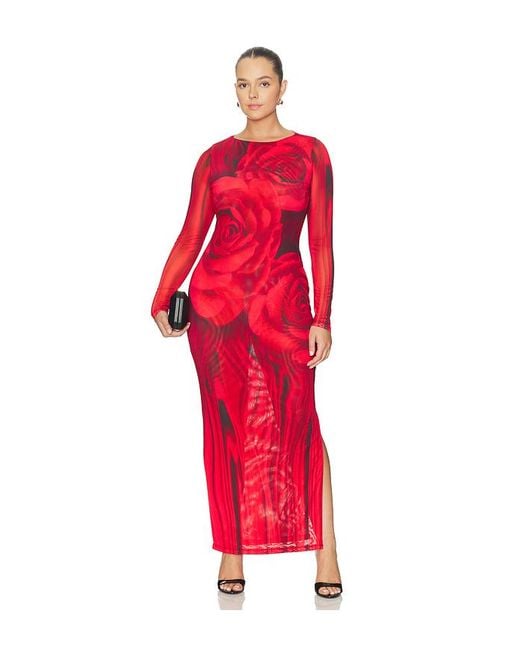 AFRM Red Phyll Midi Dress