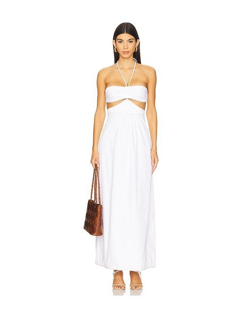 Adriana Degreas White Kleid Solid