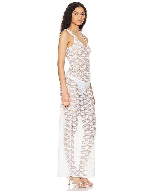 MAJORELLE White Alexa Sheer Maxi Dress