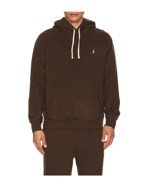 Polo Ralph Lauren Brown Long Sleeve Rl Fleece Pullover Hoodie for men