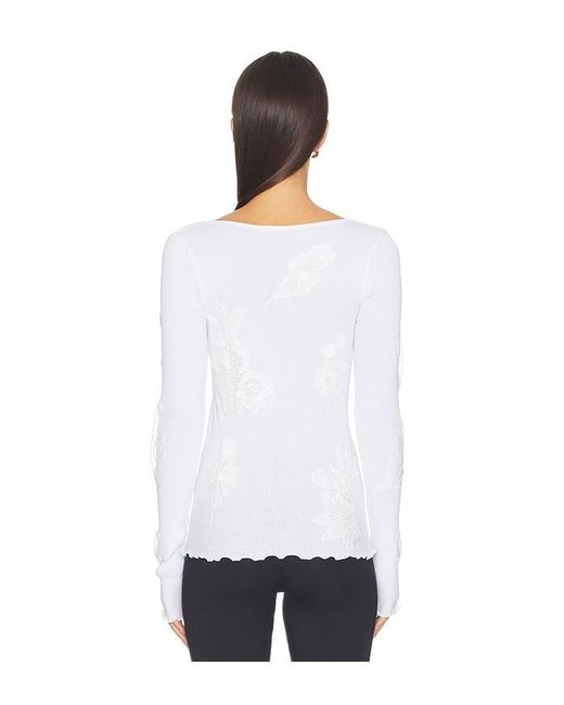 OperaSPORT White Elva Seamless Top
