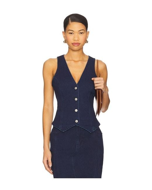superdown Blue Darlah Denim Vest Top