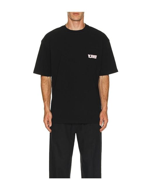 Y,IWO Black Totally Awesome Pocket Tee for men