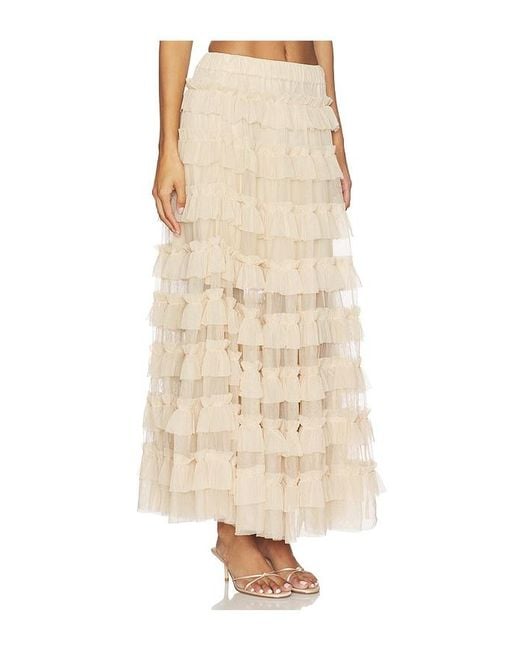 AllSaints Natural Aude Ruffle Skirt