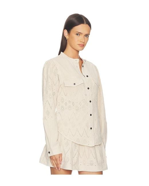 Isabel Marant Natural Kaina Longsleeve Top