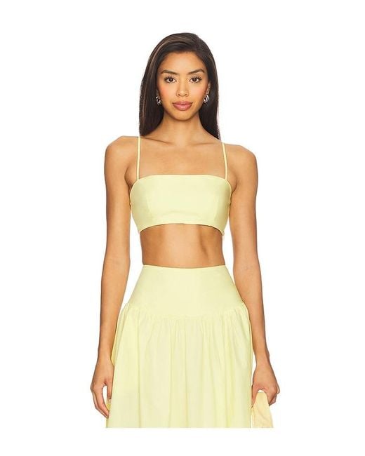 Susana Monaco Yellow Crop String Top