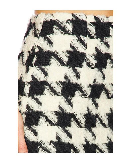 YUHAN WANG Black Houndstooth Mini Skirt