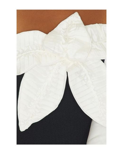 PATBO Black Taffeta Tarsila Mini Dress