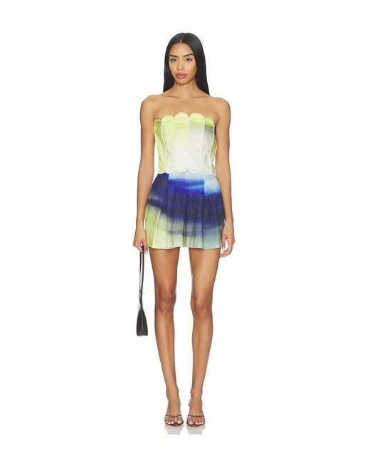 Maylé Vásquez Blue Scallop Top
