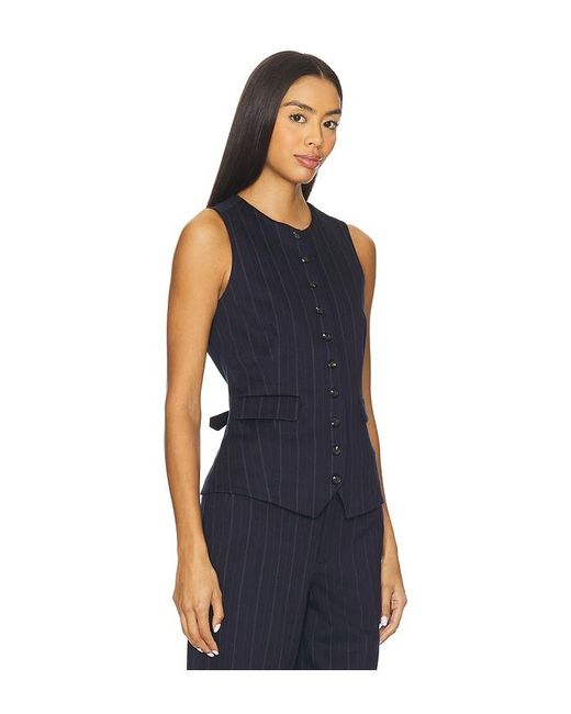Rag & Bone Blue Irina Ponte Long Vest