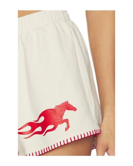 Darling White Hot Bronc Heavy Fleece Short