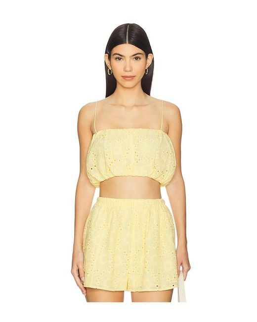 Lovers + Friends Yellow Josie Top