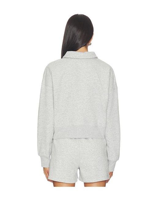 Beyond Yoga White Luxefleece Collared Sweatshirt