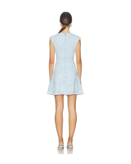 ROTATE BIRGER CHRISTENSEN Blue Mesh Mini Dress