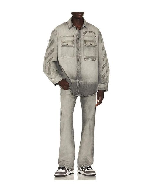 Off-White c/o Virgil Abloh Gray Slim Relax Jeans for men