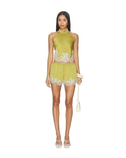 Rococo Sand Yellow Halterneck Top