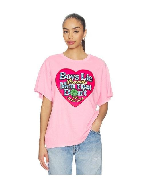 Boys Lie Pink Don'T Boyfriend Tee