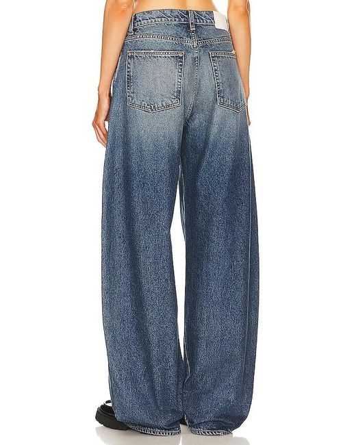 GRLFRND Blue Paola Barrel Leg Jean