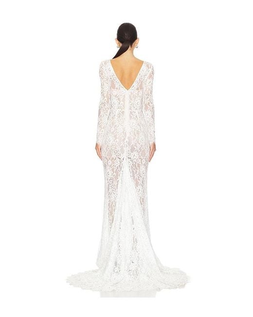 Bronx and Banco White Colette Lace Gown