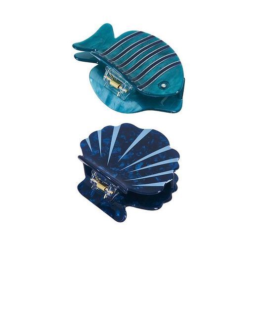 Frasier Sterling Blue Amalfi Claw Clip Set