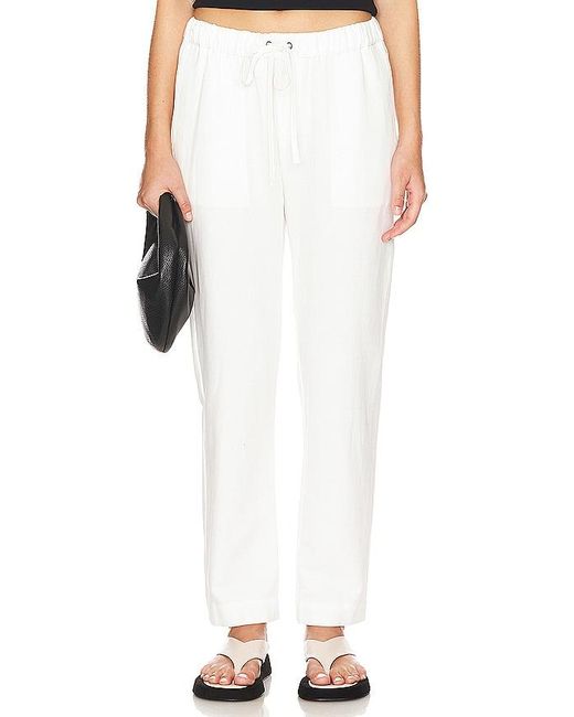 Enza Costa White Twill Easy Pant