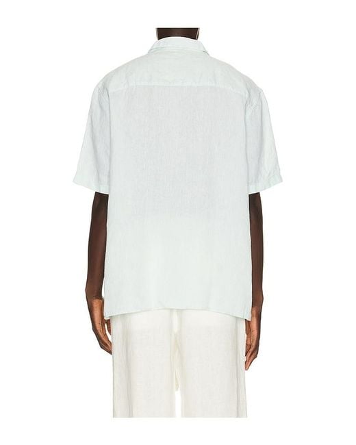 J.Lindeberg White Elio Linen Shirt for men