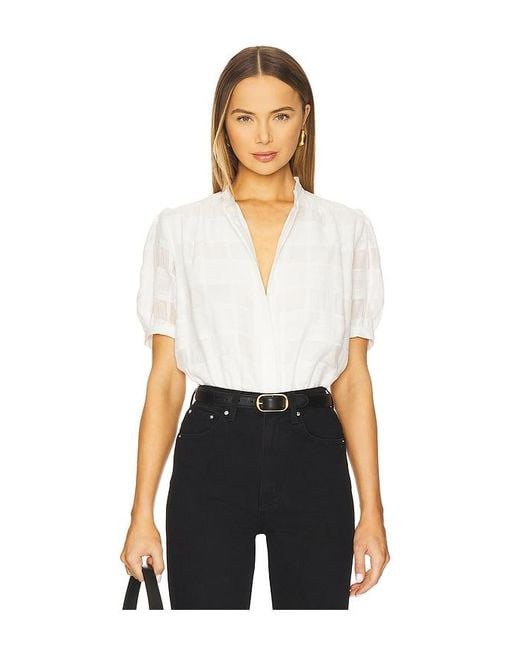 Rag & Bone White Kurzärmelige Bluse Jordan