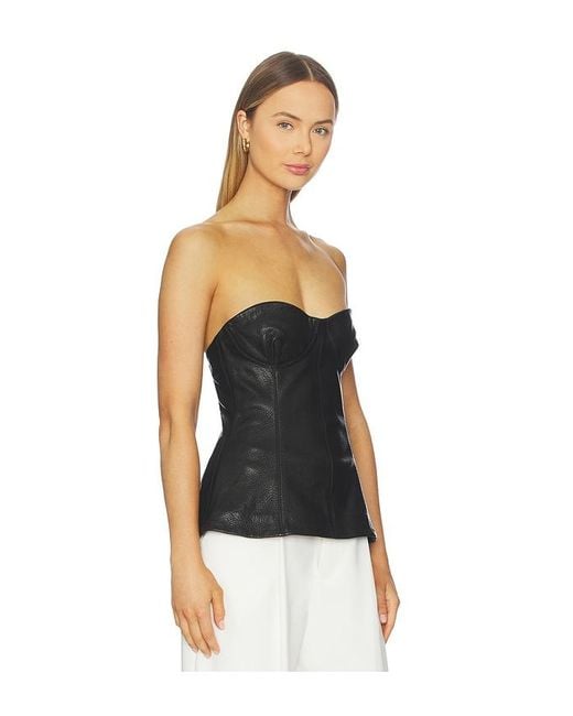 Jonathan Simkhai Black Tyla Bustier Top