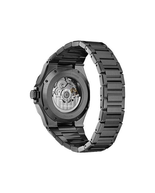D1 Milano Uhr Skeleton in Black für Herren