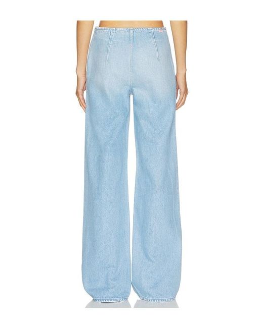 Mother Blue The Laced Up Smoothie Sneak Jeans