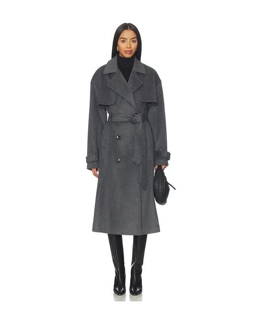 OW Collection Black Matilda Wool Coat