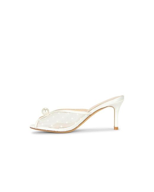 Black Suede Studio White Sadie 100 Mule