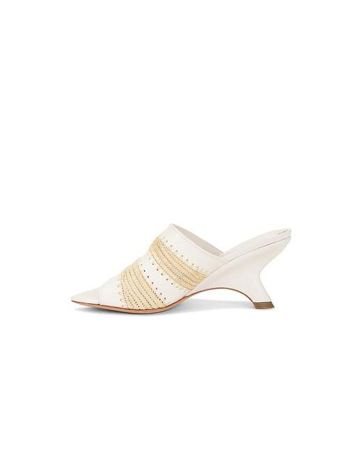 Jonathan Simkhai White Shadow Mule Raffia Sandal