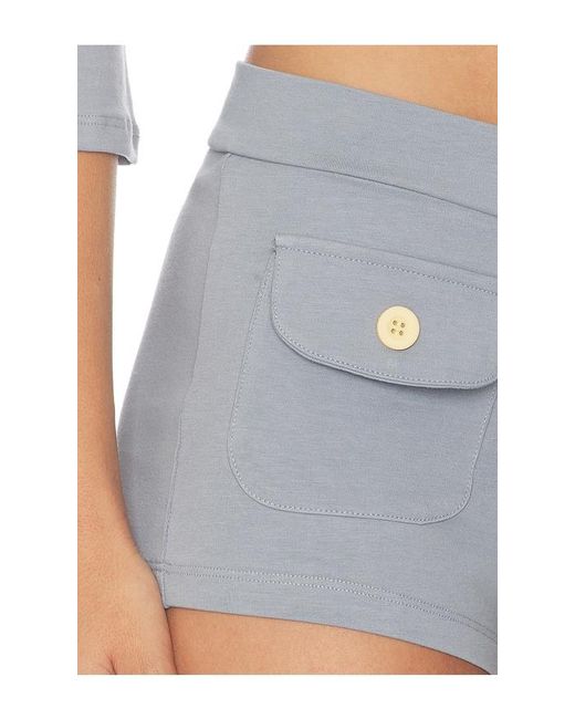Oddli Blue Shorts Button Mini