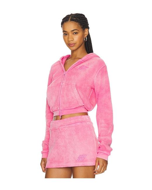Alexander Wang Pink Shrunken Zip-Up