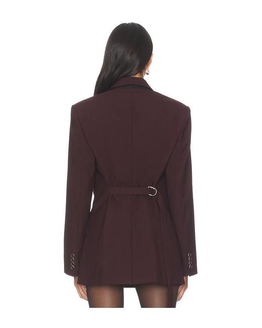 Helmut Lang Purple Double Breasted Belt Blazer