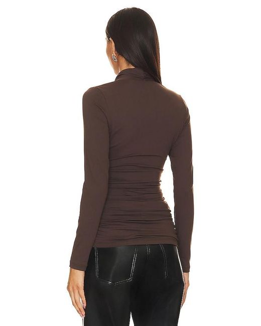 Susana Monaco Black Square Wire Gathered Top