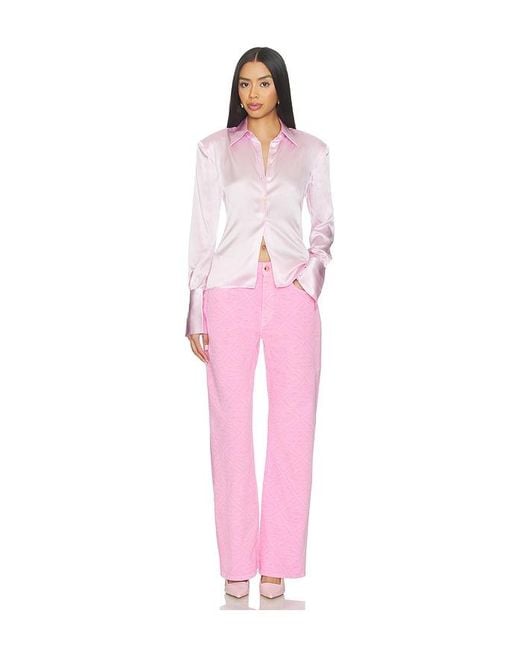 Casablanca Pink Monogram Denim Jean