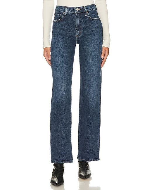 Agolde Blue Harper Mid Rise Straight